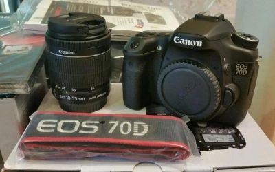 Лот: 8811080. Фото: 1. Canon EOS 70d kit 18-55 +Штатив... Цифровые зеркальные