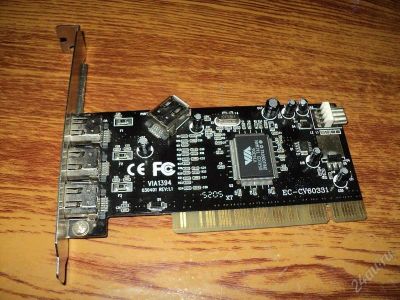 Лот: 2086128. Фото: 1. Контроллер IEEE1394 PCI (6-pin... Платы расширения, контроллеры, доп. порты