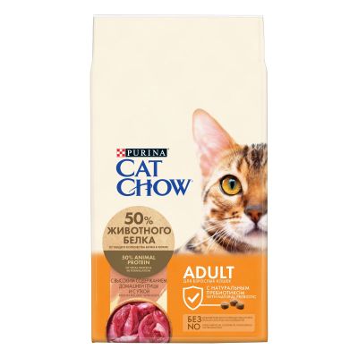 Лот: 13486573. Фото: 1. Cat Chow Adult с уткой 1кг. Корма
