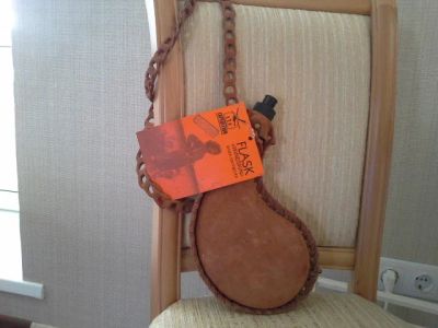 Лот: 3496373. Фото: 1. Фляжка-бурдюк "Экспедиция"! Кожа... Туристическая, походная мебель