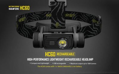Лот: 10229345. Фото: 1. Налобный фонарь Nitecore HC60... Фонарики