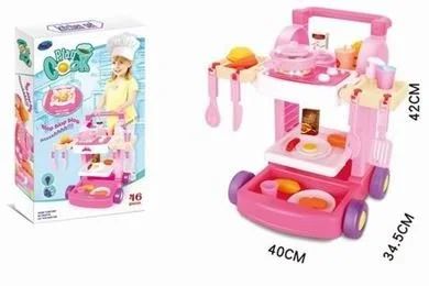 Лот: 11388343. Фото: 1. Игр набор "Кухня" (тележка) в... Конструкторы