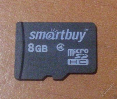 Лот: 1189890. Фото: 1. Micro SDHC 8 Gb (class 4). Карты памяти