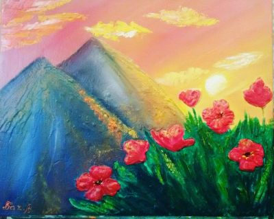 Лот: 8154333. Фото: 1. "Горы". Картины, рисунки