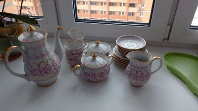 Лот: 18604290. Фото: 1. Сервиз чайный кофейный на 6 персон. Сервизы, наборы посуды