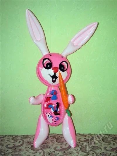 Лот: 382533. Фото: 1. Надувной заяц большой розовый. Другое (игрушки)