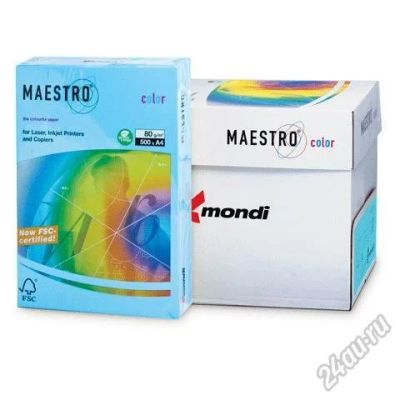 Лот: 5616519. Фото: 1. Бумага 500л. Maestro пастель голубая... Бумага