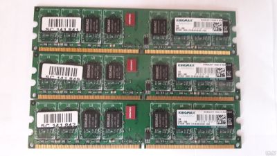 Лот: 11938171. Фото: 1. DDR2-1066 Kingmax 1Gb×3шт. Оперативная память