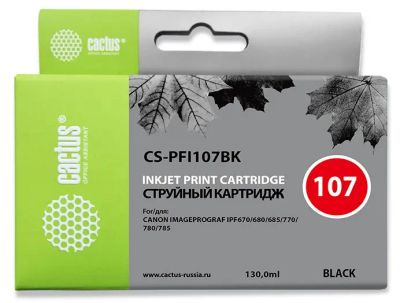 Лот: 24949801. Фото: 1. Картридж_струйный Cactus CS-PFI107BK... Картриджи, расходные материалы