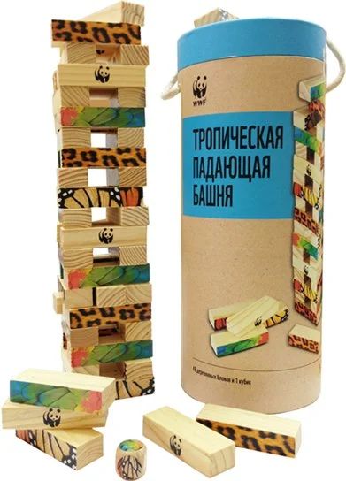 Лот: 4148481. Фото: 1. Тропическая падающая башня (Дженга... Настольные игры, карты