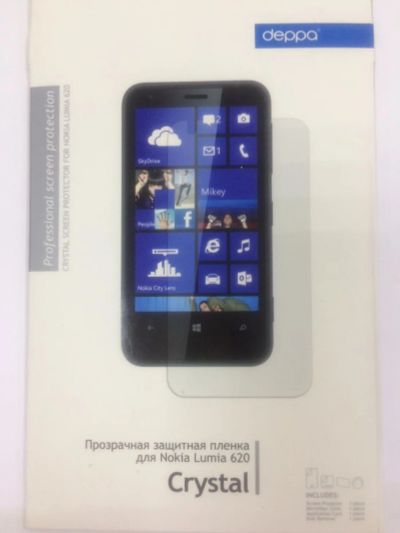 Лот: 9267742. Фото: 1. Защитная пленка Deppa Nokia 620... Защитные стёкла, защитные плёнки