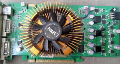 Лот: 6914643. Фото: 1. Видеокарта Palit 9600GSO 384mb... Видеокарты