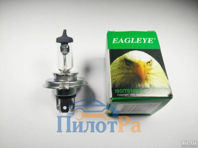 Лот: 8420596. Фото: 1. Лампа H4 Eagleye 12V 100/90 +30... Оптика и освещение