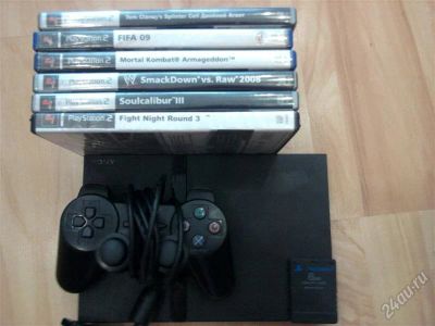 Лот: 1688802. Фото: 1. PlayStation 2 + диски. Игровые приставки, консоли