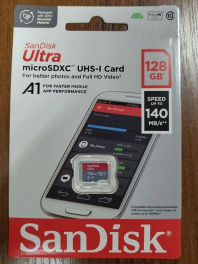 Лот: 19666682. Фото: 1. Карта памяти microSD XC 128 GB... Карты памяти
