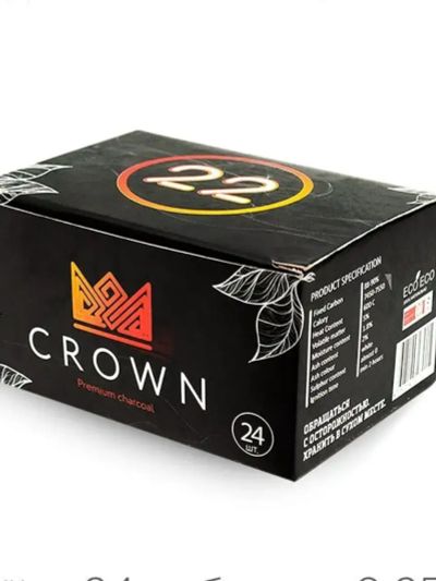 Лот: 21145975. Фото: 1. Уголь для кальяна кокосовый CROWN... Аксессуары и запчасти для кальянов