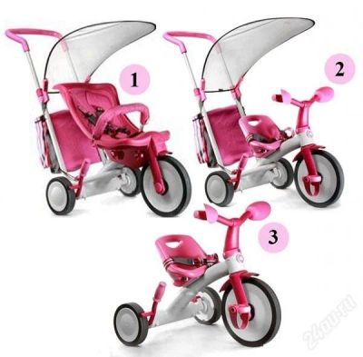 Лот: 975226. Фото: 1. Детский велосипед - коляска Italtrike... Коляски