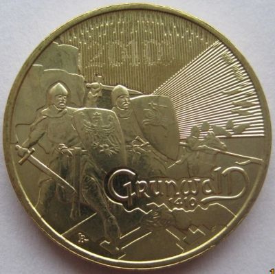 Лот: 7254934. Фото: 1. 2 злотых 2010. Грюнвальдская битва... Европа