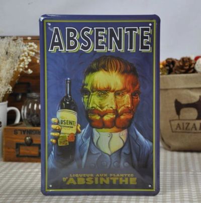 Лот: 11629376. Фото: 1. Табличка барная Absente. Другое (предметы интерьера)