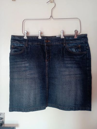 Лот: 19583816. Фото: 1. Юбка джинсовая синяя. Юбки