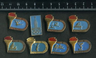 Лот: 15199610. Фото: 1. (№ 4596) значки спорт, Москва-80... Памятные медали