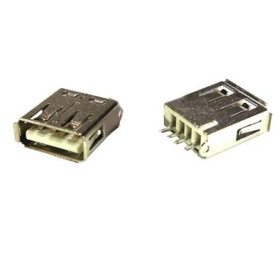Лот: 17512245. Фото: 1. Гнездо USB 2.0 180° на плату... Разъёмы