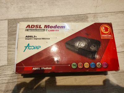 Лот: 21972706. Фото: 1. ADSL-модем Acorp Lan110 новый. Проводные модемы