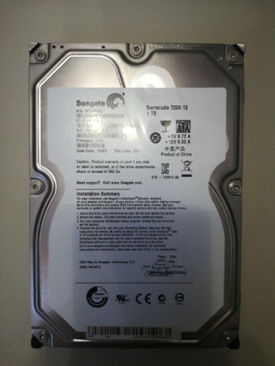 Лот: 15313780. Фото: 1. Жёсткий диск 1tb Seagate st31000524AS. Жёсткие диски (HDD)