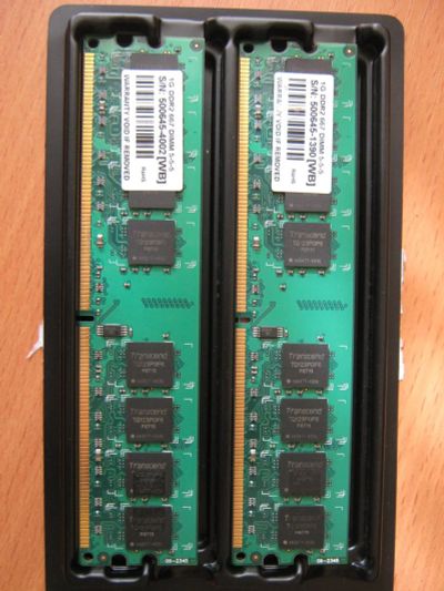 Лот: 10185408. Фото: 1. Transcend DDR2 1Gbx2. Оперативная память