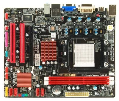 Лот: 3149046. Фото: 1. Biostar A880GZ, AM3+, DDR3, ATI... Материнские платы