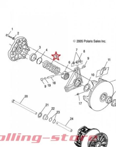 Лот: 12999510. Фото: 1. Пружина вариатора 140/330 Polaris... Запчасти