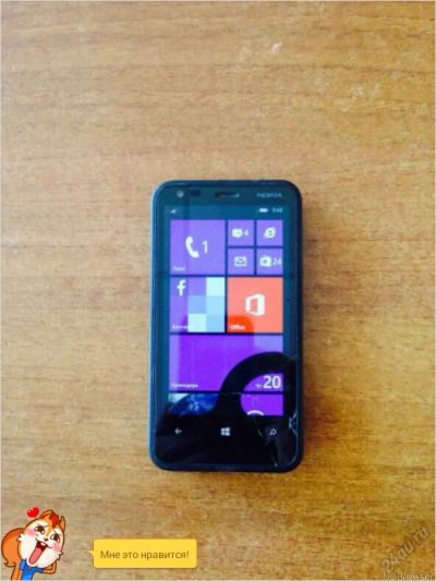 Лот: 6054899. Фото: 1. NOKIA lumia 620 Разбит тачскрин... Смартфоны