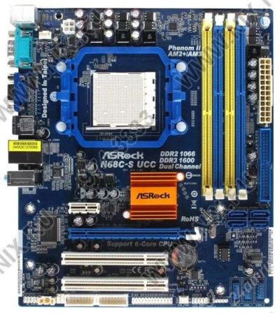 Лот: 1438367. Фото: 1. ASRock N68C-S UCC (почти новая... Материнские платы