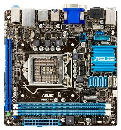 Лот: 4931996. Фото: 1. Материнская плата ASUS P8H77-I... Материнские платы