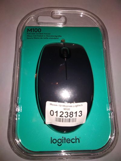 Лот: 17079251. Фото: 1. Мышь проводная Logitech M100 черный. Клавиатуры и мыши