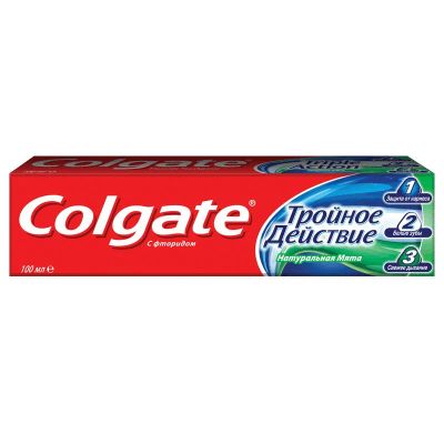 Лот: 23730753. Фото: 1. Colgate Тройное Действие Зубная... Лекарства