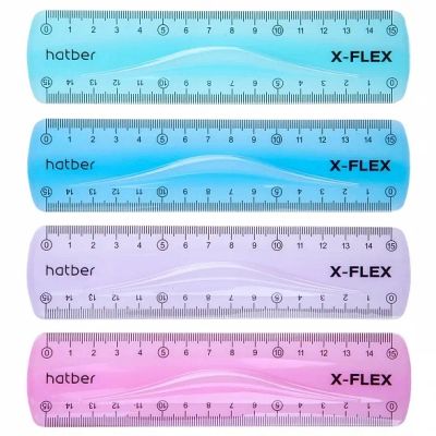 Лот: 20284434. Фото: 1. Линейка 15см. Hatber X-Flex пластиковая... Товары для черчения