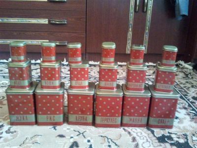 Лот: 1057220. Фото: 1. Банки для сыпучих продуктов ,комлпект... Предметы интерьера и быта