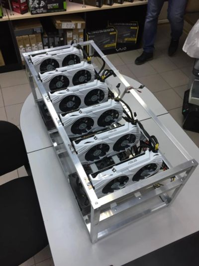 Лот: 10996601. Фото: 1. Ферма на 6 видеокартах Asus GTX-1060-O6G-6gb... Майнинг фермы, товары для майнинга