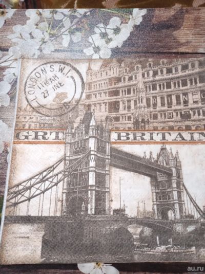 Лот: 17214394. Фото: 1. Салфетка"Britain". Декупаж