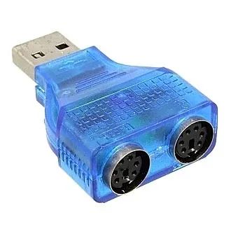 Лот: 19833783. Фото: 1. Переходник USB штекер - PS/2 двойное... Разъёмы