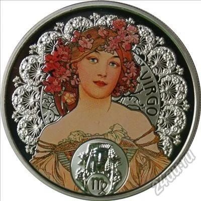 Лот: 6318350. Фото: 1. монета серебро 1 Dollar (Virgo... Австралия и Океания