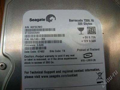 Лот: 338505. Фото: 1. Продам жёсткий диск Seagate Barracuda... Жёсткие диски (HDD)