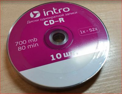 Лот: 3741618. Фото: 1. CD-R 700 Мб 52X диск для однократной... CD, DVD, BluRay