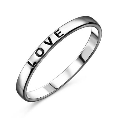 Лот: 23831633. Фото: 1. Серебряное кольцо Love. Кольца, перстни