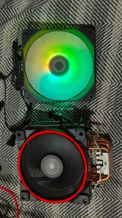 Лот: 25123197. Фото: 1. Кулер PCCooler GI-X5R RED + вентилятор... Системы охлаждения