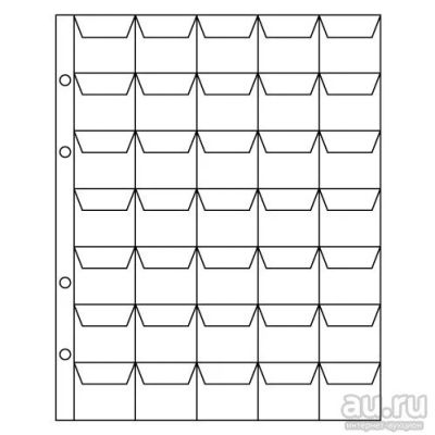 Лот: 8459731. Фото: 1. Лист для хранения монет на 35... Аксессуары, литература
