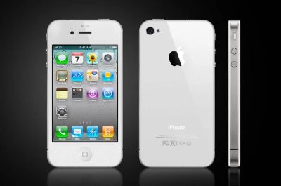 Лот: 4928442. Фото: 1. Белый Iphone 4 8gb,полный комплект... Смартфоны