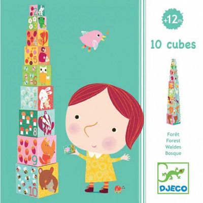 Лот: 9176551. Фото: 1. Кубики-пирамида Лес, Djeco. Развивающие