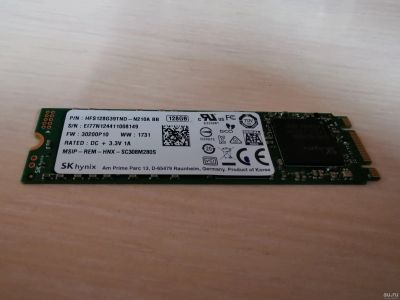 Лот: 14335963. Фото: 1. SSD диск Hynix 128Gb M.2 SATA... SSD-накопители